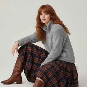 Carole Hockman Teddy Fleece Jacket Blue Size L